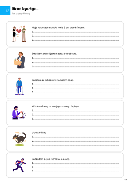 odkryj czasownik A1-A2 example page