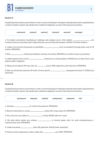 odkryj czasownik example page