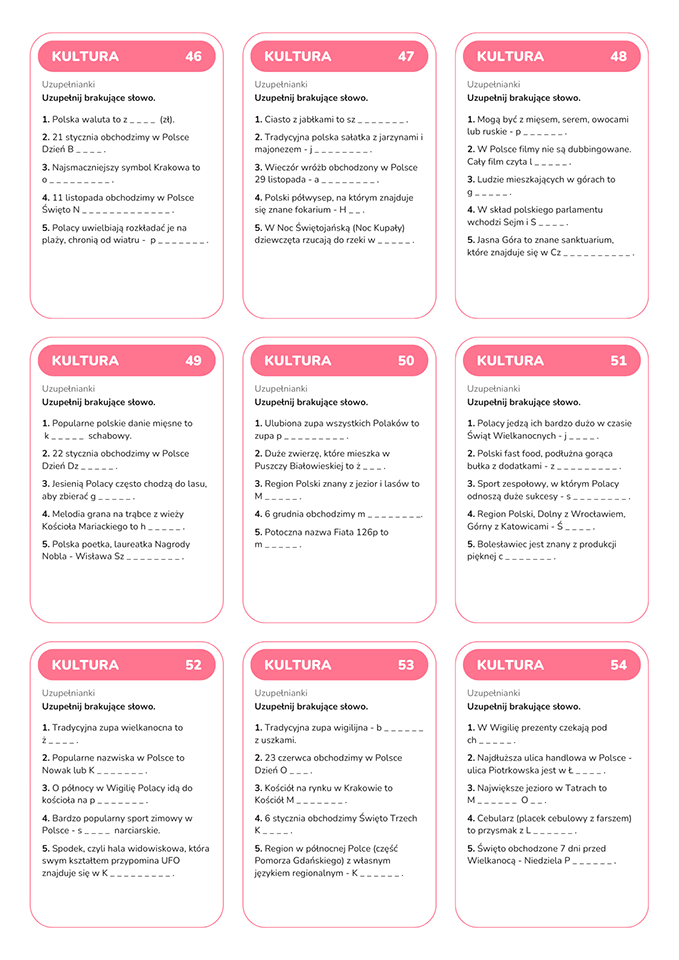 quiz językowy: złap polski za rogi example page