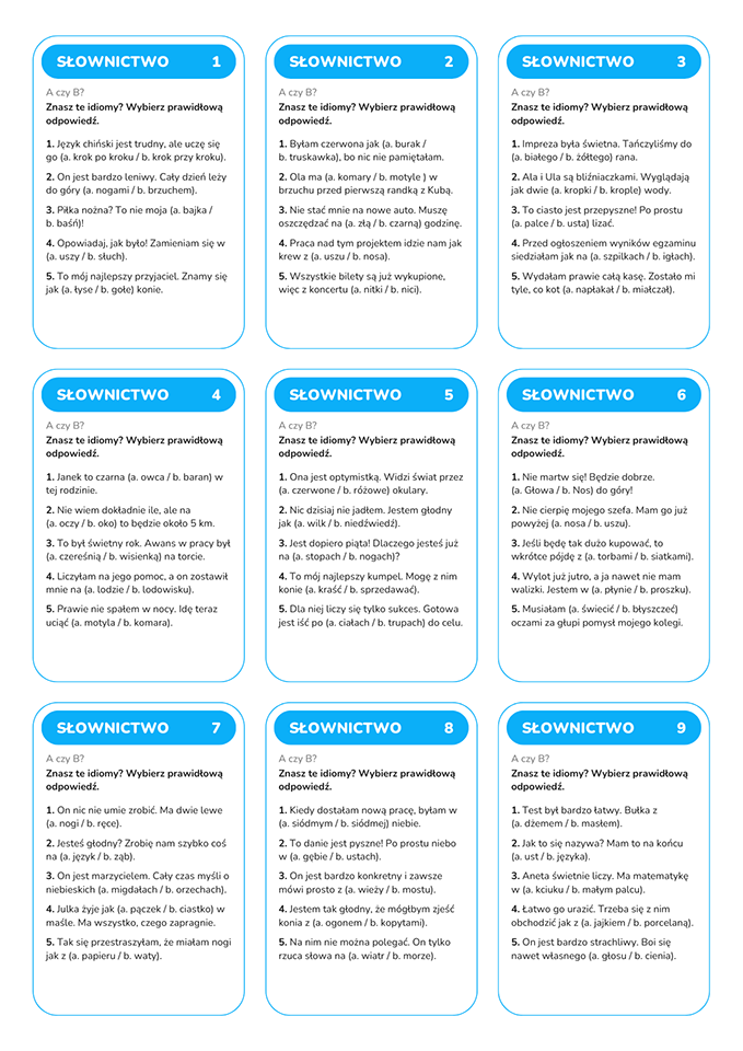 quiz językowy: złap polski za rogi example page