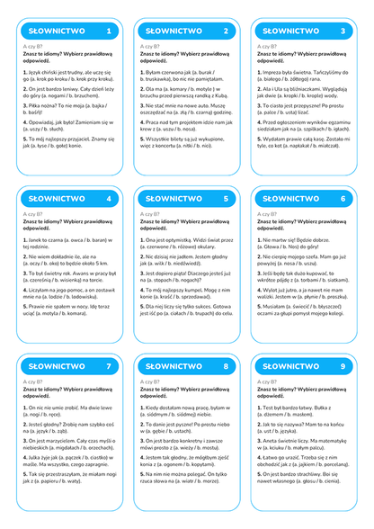 quiz językowy: złap polski za rogi example page